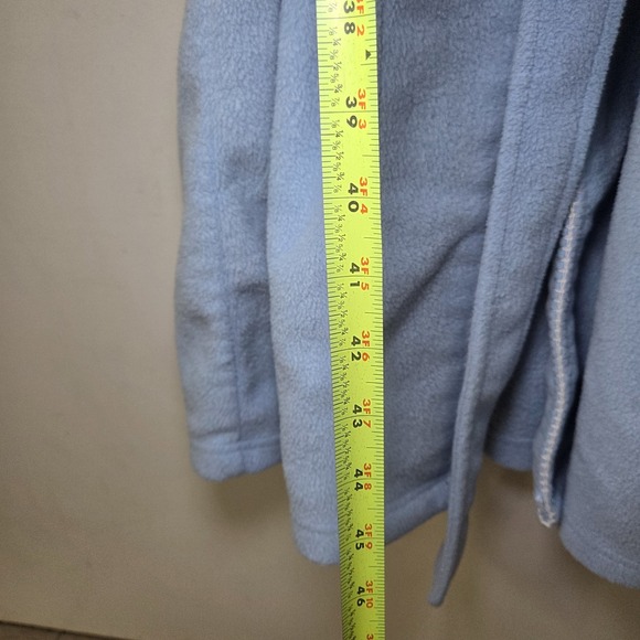 Delicates Plush Fleece Bathrobe Blue Polar Bear Winter Robe XL Y2K Cozycore - Picture 11 of 11